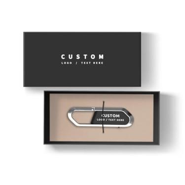 Imagem de Pen drive USB personalizado, pacote com 100 pen drives personalizados USB 2.0 pen drive com gancho, ideal para negócios, educação, corporações, fotografia e estúdios de música (256 MB, com caixa de