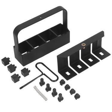 Imagem de Bloqueador do solo Duplo Linha Manual Aço Inoxidável Solo Block Maker Ferramenta para Seedling Estufa Jardins Fazens Preto