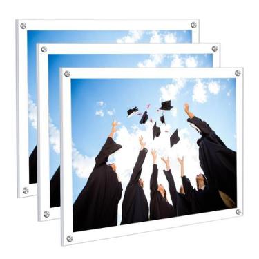 Imagem de Porta-retratos Kalami, acrílico, suporte de parede, 8,5 x 11 polegadas