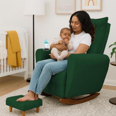 Imagem de Poltrona Cadeira de Amamentação Balanço e Puff Ternura - Beatriz Decor