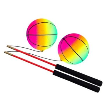 Imagem de Generic Bola de exercício ao ar livre com vara, arremesso manual, bolas de balanço para parque, adultos, crianças e idosos, Colorida