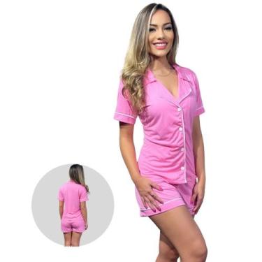 Imagem de Kit C/2 Pijamas Modelo Americano C/Botões Malha PV Confort - Sou Gata 