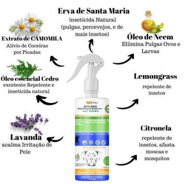 Imagem de Repelente Natural Antipulgas Carrapatos E Insetos Cães Gatos - PetFleu