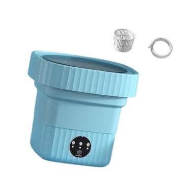 Imagem de Baoblaze Máquina de r roupa pequena com 3 modos de limpeza, máquina de r roupa elétrica portátil para viagens de negócios, apartamento, casa, Azul