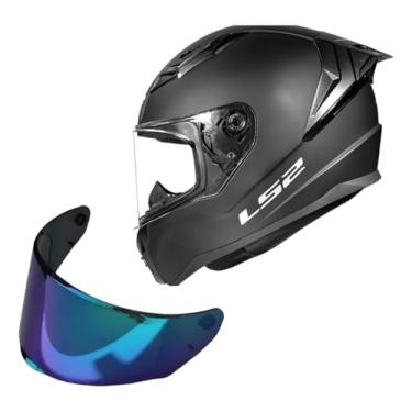 Imagem de Kit Capacete Moto Ls2 FF810 Vigo Preto Fosco + Viseira Camaleao (62)