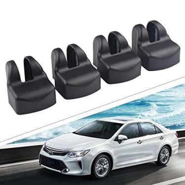 Imagem de 1797 Capa de bloqueio de porta compatível para Toyota Accessories Peças Corolla Camry Highlander Yaris Interno Braço Corpo Fivela Corpo Bonés Adesivos Decorações Anti Corrosão PPE Plástico Preto Pacote com 4