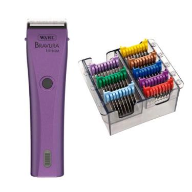 Imagem de Máquina de Tosa Bravura Purple Sem Fio e Adaptadores Wahl Original
