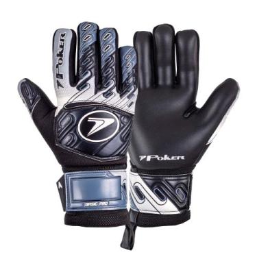 Imagem de Luva de Goleiro Profissional Poker BS Pro, Pt, Br, Ch, 8