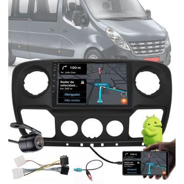 Imagem de Multimídia 10" Polegadas Renault Master 2010 em diante Android Bluetooth + Câmera de Ré Moldura Chicote de Ligação Adaptador de Antena
