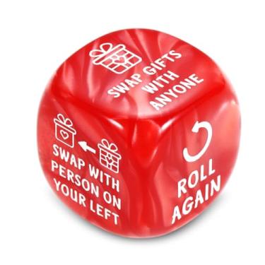 Imagem de XPENMULBOJA Santa Swap Gift Exchange Dice, Exchange Gifts Party Game, Christmas Stocking Stuffers Gift Exchange Dice Games for Women Men Adult, Christmas Holiday Family Night