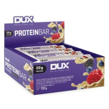Imagem de Protein Bar (Caixa c/ 12un de 60g) - Dux Nutrition, Chocolate Branco e