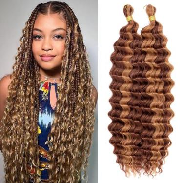 Imagem de Braiding Hair Eerya Long Curly 18 polegadas Deep Ocean Wave x2
