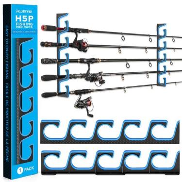 Imagem de Suportes para vara/vara de pesca PLUSINNO H5P para garagem ou parede