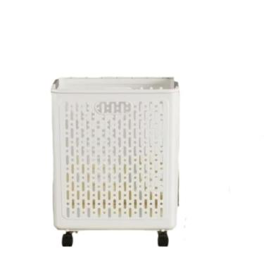 Imagem de Cesto De Roupa Suja organizador com rodinhas brinquedos Dobráveis Multifuncionais Portáteis Dir 45x38x26cm