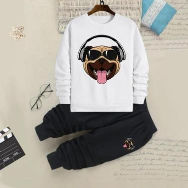 Imagem de Conjunto infantil de moletom - Franca kids , Branco, 2