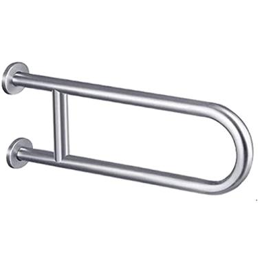 Imagem de Barra de apoio dobrável em forma de U corrimãos de parede de aço inoxidável antiderrapante suporte de segurança chuveiro banheiro idosos deficientes mulheres grávidas e crianças barra de apoio para