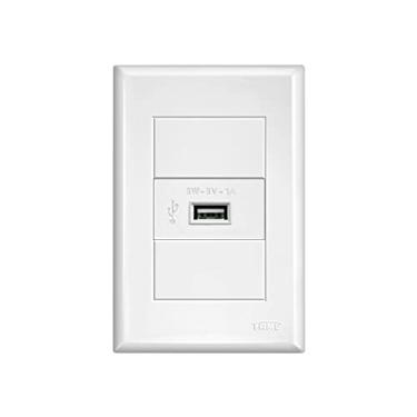 Imagem de Tomada USB Fame Evidence com Placa 4x2 Branca