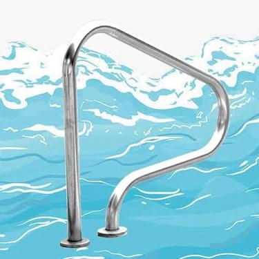 Imagem de Trilho de mão de segurança para piscina, corrimãos de segurança de aço inoxidável 304, trilho de escada, fácil de instalar, trilho de mão, prata à prova de ferrugem