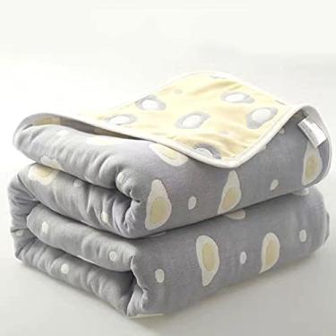 Imagem de Cobertor de toalha de gaze, padrão floral, padrão xadrez, cobertor de toalha grande, tecido de 6 camadas, cobertor quente, 100% algodão, cobertor de gaze para soneca, 90 x 100, cobertor de viagem