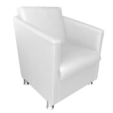 Imagem de Poltrona Decorativa Tilla Plus Pés Cromado material sintético Branco -