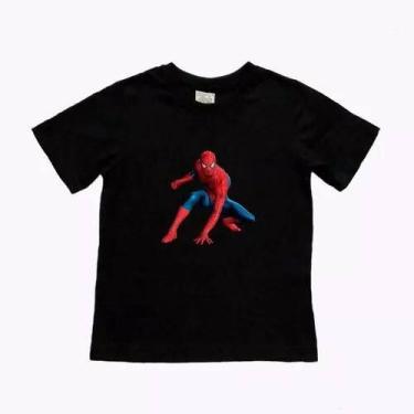 Imagem de Camiseta Homem Aranha Infantil Filme Spider Man Unissex 100% Algodão -