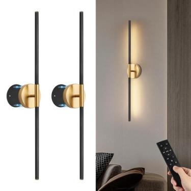 Imagem de Arandelas de parede TaofiaCo 80cm, controle remoto operado por bateria
