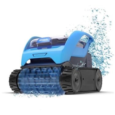 Imagem de Robô Aspirador de Piscina Sem Fio com Tecnologia de Vácuo Ciclônico e Bateria de Longa Duração para Piscinas até 9m, 110V, Polaris, Azul