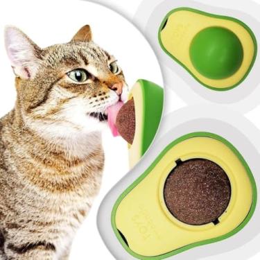 Imagem de Kit 2 Abacate De Brinquedo Para Gatos Com Catnip Erva Gato Natural Bola de Lamber