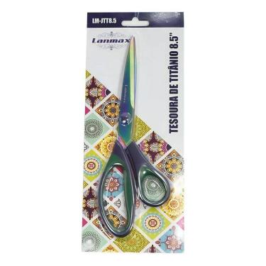 Imagem de 2X Lanmax Tesoura De Titanio 8.5 Corte Fino