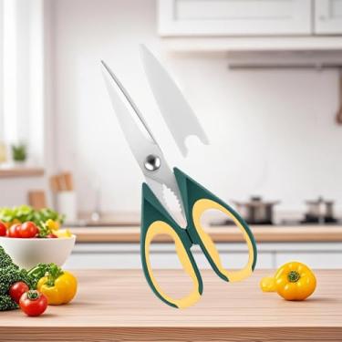 Imagem de Tesouras de cozinha resistentes de 21,6 cm - Todos os fins, com bainha, para cozinhas domésticas e de campista