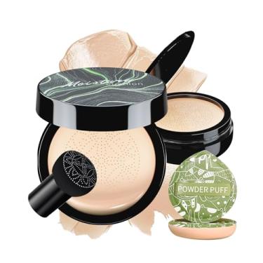 Imagem de OETUIOW Base De Maquiagem Facial Mushroom Head Air Cushion Com Bb Power Puff Para Pele Madura, Corretivo Hidratante, Iluminador, Duradouro, Tom Uniforme Todos Os Tipos (Marfim)