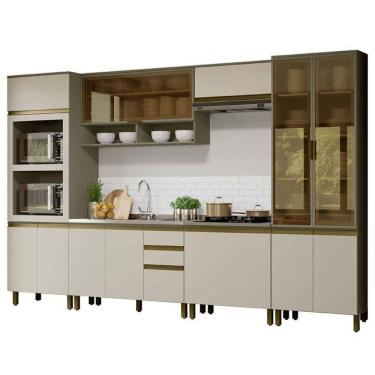 Imagem de Cozinha Completa 6 Peças Connect Duna-cristal Com Torre Quente E Cristaleira - Móveis Henn Duna-cristal