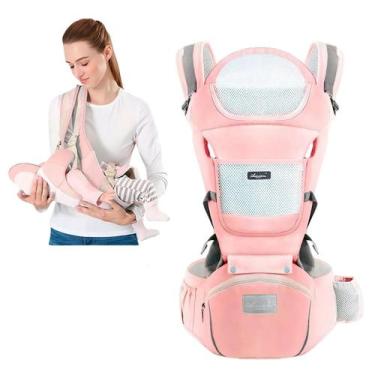 Imagem de Canguru Para Bebe Confort Seguro C/ Apoio E Bolsa Ergonômico Portátil 