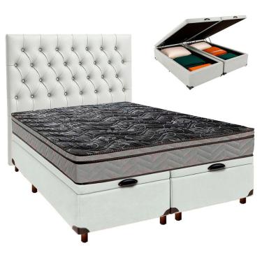 Imagem de Kit Cama Box Bau + Cabeceira + Colchão Casal D28 - Conforto - Paropas