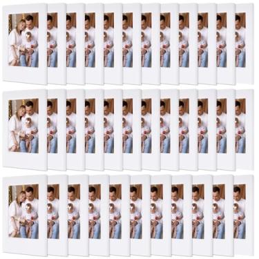 Imagem de RHBLME Pacote com 35 mini molduras magnéticas, porta-retratos de 5 x 7,6 cm, suporte pequeno para mesa de geladeira, armário, quadro branco