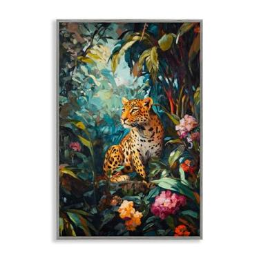 Imagem de Stupell Industries Wild Side Jungle Cheetah Black Framed Giclee Art, design by Petal Prints Design, 76 x 50 cm