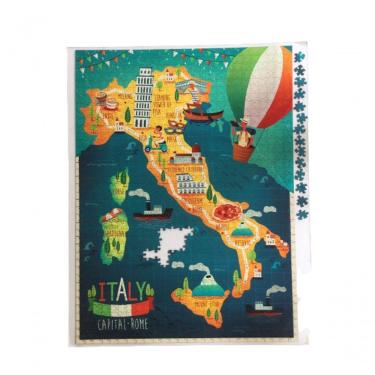 Imagem de Quebra Cabeça Mapa Ilustração Da Itália 78 X 78cm - 676 Pçs