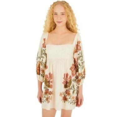 Imagem de Vestido Curto Farm Manga Floral Juliana-Feminino