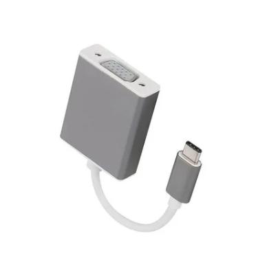 Imagem de Adaptador Conversor F3 USB-C 3.1 Macho P/ VGA Fêmea