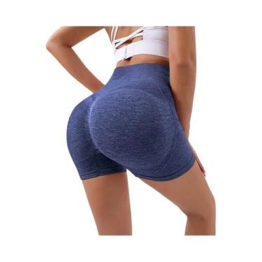 Imagem de Shorts Esportivos Femininos de Cintura Alta - Ciclismo, Corrida, Fitne