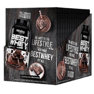 Imagem de Best Whey (15 sachês de 35g) Atlhetica Nutrition, Brownie Chocolate