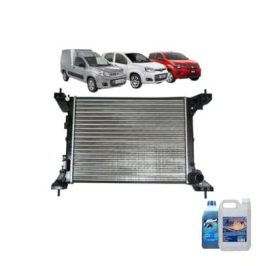 Imagem de Kit Radiador Novo Uno Palio Evo 10 > Mobi 16 > com Aditivo e Água Desmineralizada 5L