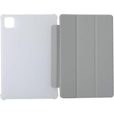 Imagem de Yuxyiony Capa para Blackview Tab 13 Capa protetora dobrável de silicone macio fosco capa protetora para tablets Flip (Slivery)