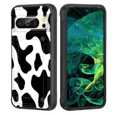 Imagem de wiaekosef Capa para Pixel 8 Pro, capa protetora resistente à prova de choque com camada dupla de policarbonato rígido e silicone macio à prova de choque para Google Pixel 8 Pro 2023, estampa de vaca