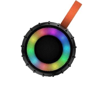 Imagem de Caixa de Som Portátil Bluetooth A Prova D'Água com Alça Led (Cinza)