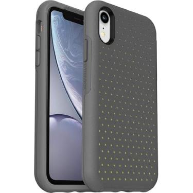 Imagem de OtterBox Capa de couro vegano com padrão perfurado para iPhone Xs Max - musgo de pedra (gárgula/limão)