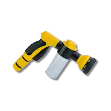 Imagem de Esguicho Multi Jatos 8 Funções com Reservatório de Espuma e Controle de Pressão – Limpeza Potente para Carros, Quintais e Jardins