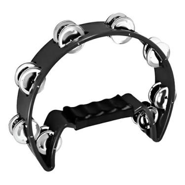 Imagem de Pandeiro Meia Lua Pandeirola Profissional Konig, Preto