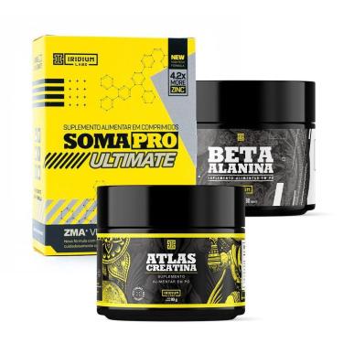 Imagem de Kit Soma Pro Ultimate + Atlas Creatina 90g + Beta Alanina 120g - Iridium Labs-Unissex