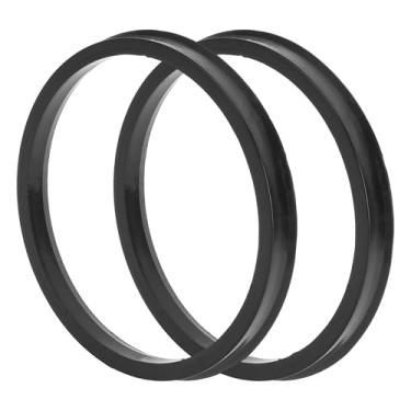 Imagem de TUCKBOLD Anéis centralizados no cubo da roda do carro Rodas duráveis Eixo central amortecedor Hubrings preto 2 peças OD 106,1 mm para ID 95,1 mm plástico